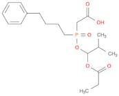 Acetic acid, 2-[[2-methyl-1-(1-oxopropoxy)propoxy](4-phenylbutyl)phosphinyl]-