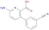 2-Pyridinecarboxylic acid, 6-amino-3-(3-cyanophenyl)-