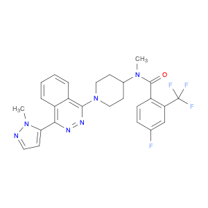 Benzamide, 4-fluoro-N-methyl-N-[1-[4-(1-methyl-1H-pyrazol-5-yl)-1-phthalazinyl]-4-piperidinyl]-2-(…