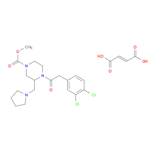 1-Piperazinecarboxylic acid, 4-[2-(3,4-dichlorophenyl)acetyl]-3-(1-pyrrolidinylmethyl)-, methyl es…