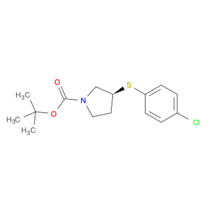 1-Pyrrolidinecarboxylic acid, 3-[(4-chlorophenyl)thio]-, 1,1-dimethylethyl ester, (3S)-