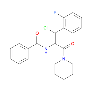 Benzamide, N-[(1Z)-2-chloro-2-(2-fluorophenyl)-1-(1-piperidinylcarbonyl)ethenyl]-