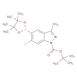 1H-Indazole-1-carboxylic acid, 6-fluoro-3-methyl-5-(4,4,5,5-tetramethyl-1,3,2-dioxaborolan-2-yl)-,…
