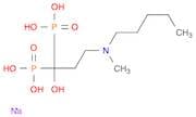 Phosphonic acid, P,P'-[1-hydroxy-3-(methylpentylamino)propylidene]bis-, sodium salt (1:1)