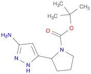 1-Pyrrolidinecarboxylic acid, 2-(3-amino-1H-pyrazol-5-yl)-, 1,1-dimethylethyl ester