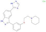 1H-Indazole, 3-[3-[2-(1-piperidinyl)ethoxy]phenyl]-5-(1H-1,2,4-triazol-5-yl)-, hydrochloride (1:1)