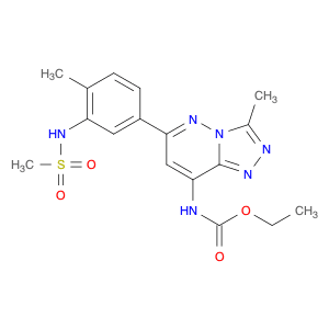 Carbamic acid, N-[3-methyl-6-[4-methyl-3-[(methylsulfonyl)amino]phenyl]-1,2,4-triazolo[4,3-b]pyrid…