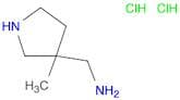3-Pyrrolidinemethanamine, 3-methyl-, hydrochloride (1:2)