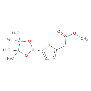 2-​Thiopheneacetic acid, 5-​(4,​4,​5,​5-​tetramethyl-​1,​3,​2-​dioxaborolan-​2-​yl)​-​, methyl est…