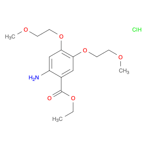 Benzoic acid, 2-amino-4,5-bis(2-methoxyethoxy)-, ethyl ester, hydrochloride (1:1)
