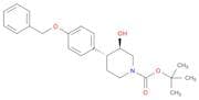 1-Piperidinecarboxylic acid, 3-hydroxy-4-[4-(phenylmethoxy)phenyl]-, 1,1-dimethylethyl ester, (3R,…