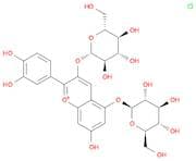 1-Benzopyrylium, 2-(3,4-dihydroxyphenyl)-3,5-bis(β-D-glucopyranosyloxy)-7-hydroxy-, chloride (1:1)