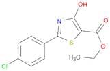 5-Thiazolecarboxylic acid, 2-(4-chlorophenyl)-4-hydroxy-, ethyl ester