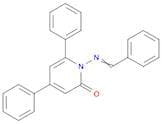 2(1H)-Pyridinone, 4,6-diphenyl-1-[(phenylmethylene)amino]-