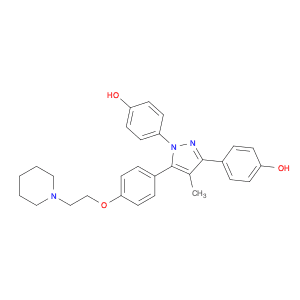 Phenol, 4-[1-(4-hydroxyphenyl)-4-methyl-5-[4-[2-(1-piperidinyl)ethoxy]phenyl]-1H-pyrazol-3-yl]-