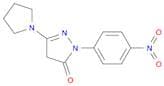 3H-Pyrazol-3-one, 2,4-dihydro-2-(4-nitrophenyl)-5-(1-pyrrolidinyl)-