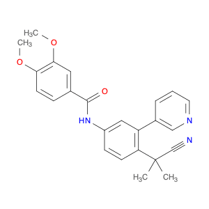 Benzamide, N-[4-(1-cyano-1-methylethyl)-3-(3-pyridinyl)phenyl]-3,4-dimethoxy-