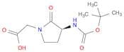 (S)-2-(3-((tert-Butoxycarbonyl)amino)-2-oxopyrrolidin-1-yl)acetic acid