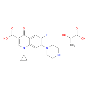 1-Cyclopropyl-6-fluoro-4-oxo-7-(piperazin-1-yl)-1,4-dihydroquinoline-3-carboxylic acid compound wi…