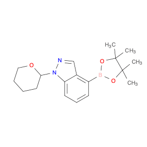 1-(oxan-2-yl)-4-(tetramethyl-1,3,2-dioxaborolan-2-yl)-1H-indazole