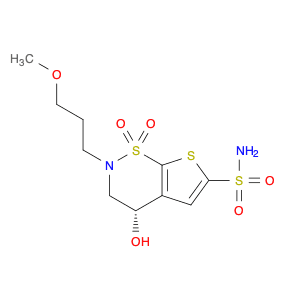 (4S)-4-Hydroxy-2-(3-methoxypropyl)-1,1-dioxo-3,4-dihydrothieno[3,2-e]thiazine-6-sulfonamide