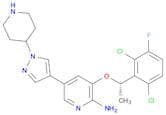 2-Pyridinamine, 3-[(1S)-1-(2,6-dichloro-3-fluorophenyl)ethoxy]-5-[1-(4-piperidinyl)-1H-pyrazol-4-y…