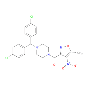 [4-[Bis(4-chlorophenyl)methyl]piperazin-1-yl]-(5-methyl-4-nitro-1,2-oxazol-3-yl)methanone