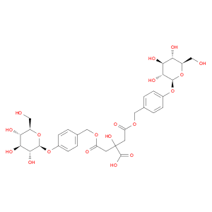 3-Carboxy-3-hydroxy-1,5-dioxo-1,5-pentanediylbis(oxymethylene-4,1-phenylene) bis-β-D-glucopyranosi…