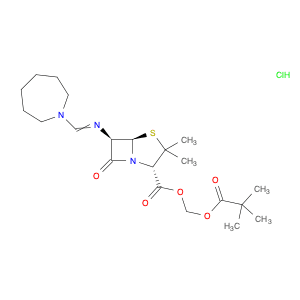 4-Thia-1-azabicyclo[3.2.0]heptane-2-carboxylic acid, 6-[[(hexahydro-1H-azepin-1-yl)methylene]amino…