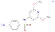 Benzenesulfonamide, 4-amino-N-(2,6-dimethoxy-4-pyrimidinyl)-,monosodium salt