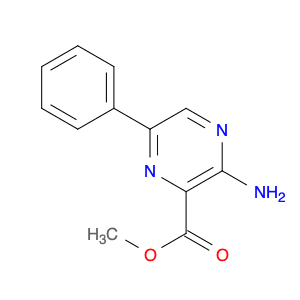 Pyrazinecarboxylic acid, 3-amino-6-phenyl-, methyl ester