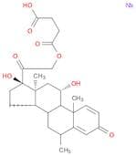 Pregna-1,4-diene-3,20-dione,21-(3-carboxy-1-oxopropoxy)-11,17-dihydroxy-6-methyl-, monosodiumsalt,…