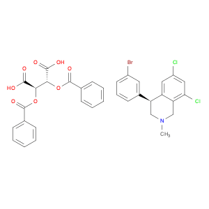 (2R,3R)-2,3-bis(benzoyloxy)butanedioic acid, (4S)-4-(3-bromophenyl)-6,8-dichloro-2-methyl-1,2,3,4-…