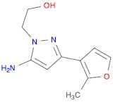2-[5-amino-3-(2-methylfuran-3-yl)-1H-pyrazol-1-yl]ethan-1-ol