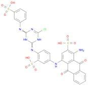 1-amino-4-((4-((6-chloro-4-((3-sulfophenyl)imino)-3,4-dihydro-1,3,5-triazin-2(1H)-ylidene)amino)-3…