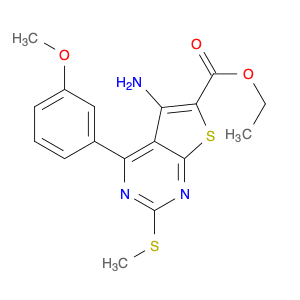 ethyl 5-amino-4-(3-methoxyphenyl)-2-(methylthio)thieno[2,3-d]pyrimidine-6-carboxylate