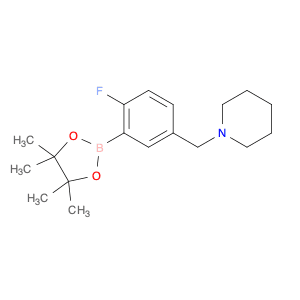 2-Fluoro-5-(piperidinomethyl)phenylboronic acid, pinacol ester