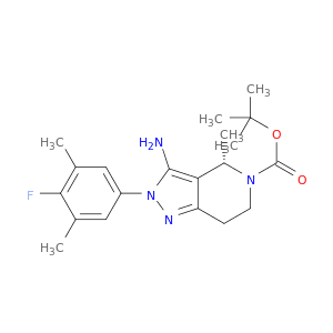 tert-Butyl (S)-3-amino-2-(4-fluoro-3,5-dimethylphenyl)-4-methyl-2,4,6,7-tetrahydro-5H-pyrazolo    …
