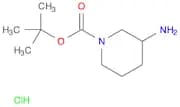 1-Piperidinecarboxylic acid, 3-amino-, 1,1-dimethylethyl ester, hydrochloride (1:1)