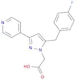 1H-Pyrazole-1-acetic acid, 5-[(4-fluorophenyl)methyl]-3-(4-pyridinyl)-