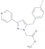 1H-Pyrazole-1-acetic acid, 5-[(4-fluorophenyl)methyl]-3-(4-pyridinyl)-, methyl ester