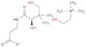 β-Alanine, N-(2,4-dihydroxy-3,3-dimethyl-1-oxobutyl)-, ion(1-), (R)-, 2-hydroxy-N,N,N-trimethyleth…