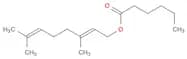 Hexanoic acid, (2E)-3,7-dimethyl-2,6-octadien-1-yl ester