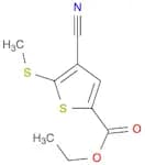 2-Thiophenecarboxylic acid, 4-cyano-5-(methylthio)-, ethyl ester