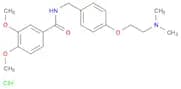 Benzamide, N-[[4-[2-(dimethylamino)ethoxy]phenyl]methyl]-3,4-dimethoxy-, hydrochloride (1:1)