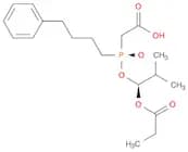 Acetic acid, 2-[(R)-[(1S)-2-methyl-1-(1-oxopropoxy)propoxy](4-phenylbutyl)phosphinyl]-, rel-