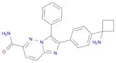 Imidazo[1,2-b]pyridazine-6-carboxamide, 2-[4-(1-aminocyclobutyl)phenyl]-3-phenyl-