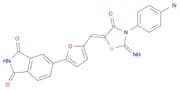 1H-Isoindole-1,3(2H)-dione, 5-[5-[[(5Z)-3-(4-bromophenyl)-2-imino-4-oxo-5-thiazolidinylidene]methy…
