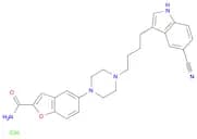 2-Benzofurancarboxamide, 5-[4-[4-(5-cyano-1H-indol-3-yl)butyl]-1-piperazinyl]-, hydrochloride (1:1)