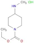 1-Piperidinecarboxylic acid, 4-(methylamino)-, ethyl ester, hydrochloride (1:1)